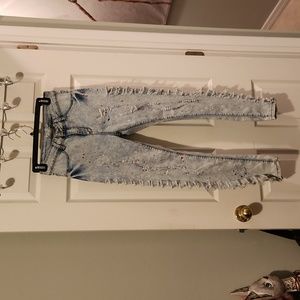 - Pink Label distressed high waisted skinny jeans